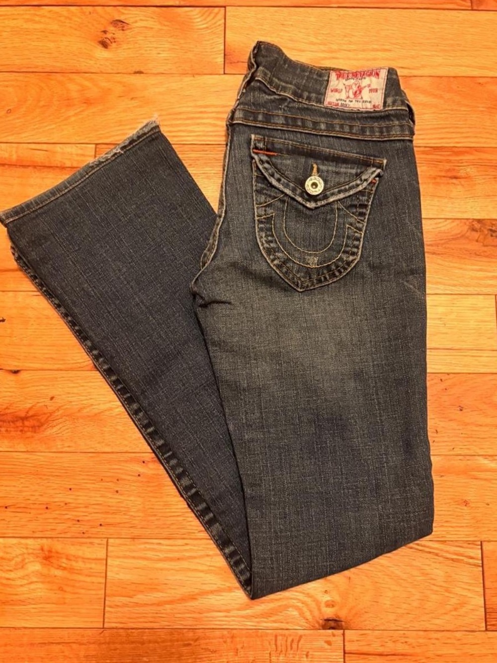 True Religion Indigo Skinny Jeans with Signature Flap Pocket